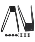 Beefy Foldable Iron Table Legs With Rubber Feet Industrial Modern DIY Desks And Coffee Tables 2 Pack 16 Inch Tall Heavy Duty