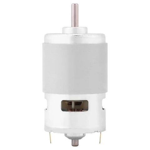 Front view of 775 Brushless DC Motor 12V 150W High Speed 13000 To 15000 RPM For Electric Power Tools with metal gear drive.