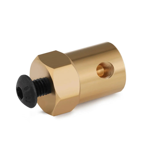 4 Pack Hex Couplers With 4mm Bore Brass Shaft Couplings For RC Cars And Model Motors, brass coupler with screw