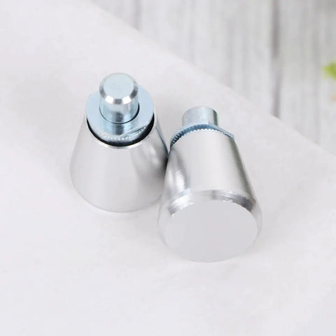 Rock Solid Stainless Steel Spring Loaded Plunger Pin With Pull Ring For Cabinet Doors And Screens Smooth Retractable Toggle Latch close-up view of two silver sturdy pins.