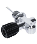 Universal Yoke And DIN Valve Adapter For 3500 PSI Scuba Tanks G3/4 14NPSM High Pressure Brass Converter with black knob