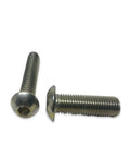 10-24 Stainless Steel Button Head Socket Cap Screw UNC 1-1/4 In Length Pack Of 25, Built For Tough Jobs Fastener Kit For Building And Maintenance, Precise Threading For Easy Install, Tight Fit, And Reliable Holding Power., two button head screws shown