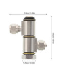 2 Pack Tire Changer Connector Set Heavy Duty Pressure Resistant Air Valve Fittings For Tire Changer Machines Quick Install Replacement Parts For Automotive Shop, Garage, And DIY Auto Repairs, 3.8cm x 4.6cm metal connector