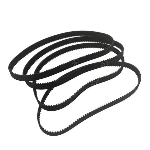 6Mm Wide Closed Loop Timing Belt 2Gt Pitch 222 To 250 Mm Sizes for CNC and Robotic Systems, shown coiled