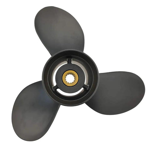 Aluminum Three Blade Propeller For 40 To 140HP BRP Johnson Evinrude OMC Stern Drive With Thru Hub Exhaust And 13 Spline Right Rotation