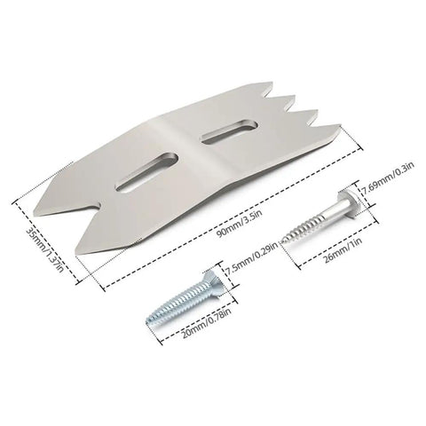 4 Piece Woodworking Limit Clamp Set For Slab Flattening Mills, Pro Grade Slab Clamping Dogs And Wood Board Fixing Clamps For Precise Positioning, Quick Install And Secure Board Alignment. Carbon steel clamp plate 90mm with screws