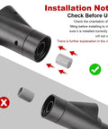 Installation note for Heavy Duty High Pressure Toilet Plunger With Barometer and Extra Long Handle showing correct fitting orientation.