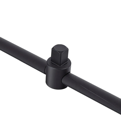 Heavy Duty T Handle Socket Wrench With Sliding Adjustable Chrome Molybdenum Steel Build Crafted Damn Tough close-up of the socket end.