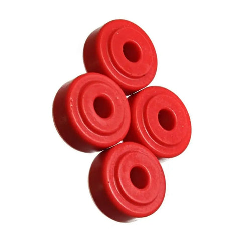 Red Universal Shock Eye Bushing Kit With Tower Grommets 7/8 Nipple 3/8 ID 5/8 Thick Front And Rear Shock Absorber Mounts Performance Polyurethane Off Road Ready Universal Fit