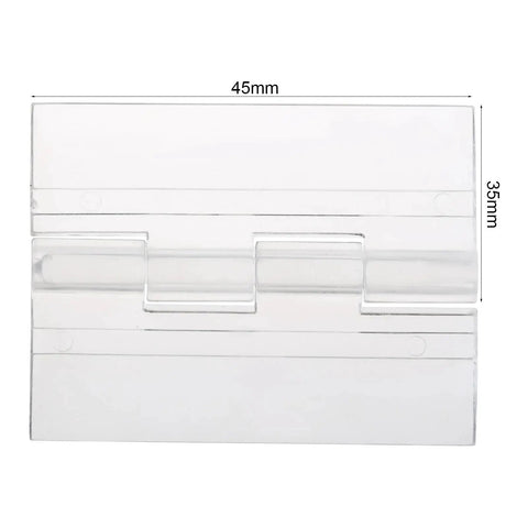 Set Of Four Clear Acrylic Folding Hinges 45x35mm Mini Hinge Hardware for Furniture Cabinets Doors Jewelry Boxes Tool Boxes