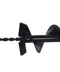 Six Inch Post Hole Auger Bit For Fence Posts And Planting Deep Digger With Tungsten Carbide Tip Carbon Steel Body Black Coating