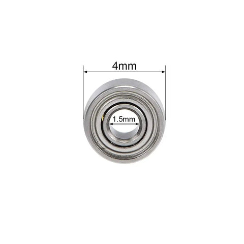 681XZZ Deep Groove Ball Bearings Double Shielded Chrome Steel, front view showing 1.5mm inner and 4mm outer diameter.