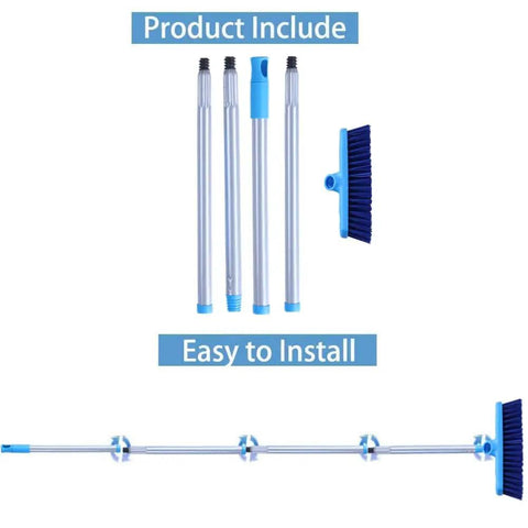Extendable Deck And Bath Scrub Brush With Long Handle 16 To 50 Inch Adjustable Steel Pole Stiff Bristle Floor Scrubber parts