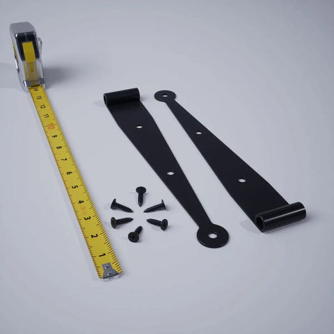 Heavy Duty 10 In Strap Hinges Forged From Solid 304 Stainless Steel With A Knockout Matte Black Finish Perfect For Rustic Shutters And Wood Doors Delivering Smooth Swing And Bulletproof Hold Anytime You Need Extra Strength For Weekend Projects