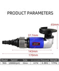 Tough As Nails 2 Inch 50mm Pneumatic Angle Grinder With Adjustable Power Dial, 0.54kg, used for precise automotive grinding.