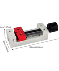 50Mm Mini Bench Vise For Engraving And Cnc Routing Milling Aluminum Clamp With Multitask Drill Press Mount Compact Grip Tool with red jaw