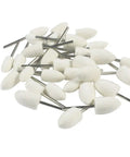 Cone-shaped Pro Grade Wool Felt Polishing Bits Set for Rotary Tools with 3/32 inch shank, multiple sizes for polishing metal and jewelry.