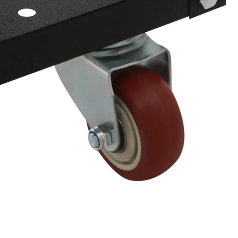 Rock Solid Rolling Planer Stand handles 550 Lbs with durable wheel for smooth mobility on job sites.