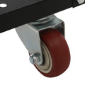 Smooth lockable caster wheel on Built Tough Rolling Planer Stand With Height Adjustable Work Table.
