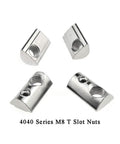 Pack Of Twelve Heavy Duty M8 T Slot Nuts featuring super grippy spring ball loaded heads for 4040 aluminum extrusions.
