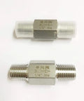 Heavy Duty BSPT Equal Male Check Valve Set For Water Gas Oil, 1/4 Inch 3/8 Inch 1/2 Inch Threads, 304 Stainless Steel Inline Valve, Non-Return, High Flow, Durable Fit, 1/4 in 304 stainless steel BSPT male check valve