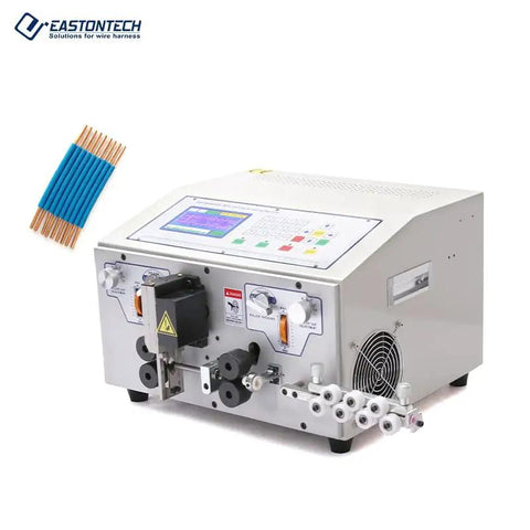 Heavy Duty Automatic Wire Stripping And Cutting Machine For 0.1 To 8Mm2 Cable Awg 8 To 32 with digital control panel.