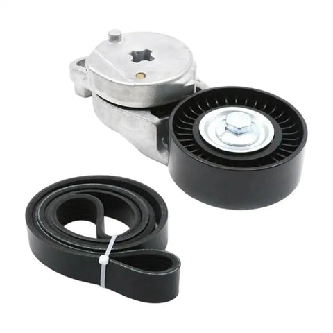 Premium Drive Belt Tensioner Kit Replacement With Timing Belt Tensioners For Smooth Vehicle Performance Using 6PK1256 Belt To Keep Your Ride Running Like A Charm Without Any Slips Or Issues, black pulley kit