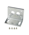 Durable worm gear motor bracket with screws, high carbon steel, 370WG compatible for DIY projects and precise motor alignment, electroplated finish.