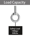 Stainless Steel Eye Bolts With Nuts And Washers 4 Pack 5/16 Inch By 1 Inch Lifting Eyebolts load capacity 308 lbs shown