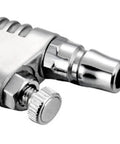 Close-up of Pneumatic Paint Spray Gun With 400ML Aluminum Cup showing air inlet and adjustment knob for precise control.