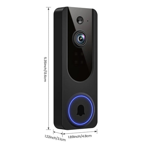 Front view of 1080P Wireless Dome Surveillance Camera With AI Human Detection, Night Vision, and WiFi Home Surveillance features shown.