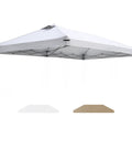 10x20 Canopy Replacement Top Cover With Air Vents For Outdoor Pop Up Gazebo Tent Top Only With Adjustable Straps Weatherproof And UV Guard White Frame Not Included Fits Most 10x20 Canopy Frames