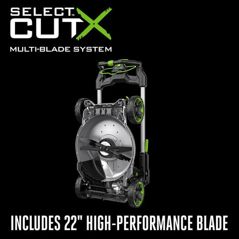 Electric Cordless Self Propelled Lawn Mower With 22 Inch Aluminum Deck Select Cut And Touch Drive multi-blade system