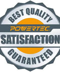 Badge with 'Best Quality Satisfaction Guaranteed' and Powertec logo