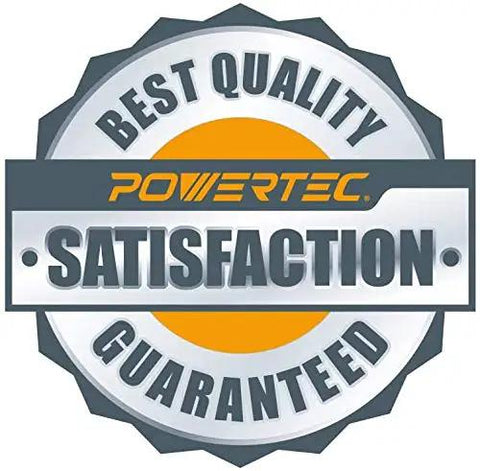 Badge with 'Best Quality Satisfaction Guaranteed' and Powertec logo