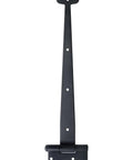 15-5/8 Inch Black Iron Strap Hinge 1 Pack Heavy Duty Door And Cabinet Hardware For Exterior And Interior Use Durable Center Of Barrel To Tip Design Corrosion Resistant Finish For Long Lasting Performance Ideal For Barn Doors Sheds And Gates