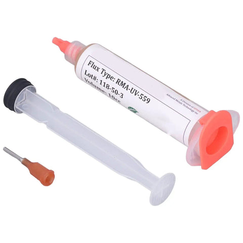 10cc Solder Flux Paste For Easy Tinning And Strong Joints, Perfect For Sensors, Wires, Tubes And BGA Chips, Model RMA-UV-559
