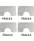 Stainless Steel Hinge Repair Plates Kit For Quick Kitchen Installations And Fixes With 1, 4 Or 10 Plates And Screws, Pro Grade