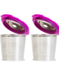 Stainless Steel Reusable K Cup 2 Pack with Built In Metal Filter for Keurig 1.0 2.0 KDuo KMini and More Eco Friendly