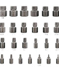 Rock Solid 25PC British System Screw Extractor Kit Made From Tough Molybdenum Steel For Torquing Stubborn Hex Bolts And Studs On Classic UK Spec Cars, assorted sizes
