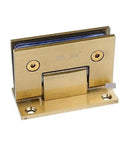 Two Pack 180 Degree Stainless Steel Frameless Glass Door Hinges For Bathrooms And Kitchens, Durable 304 Stainless Construction, titanium gold