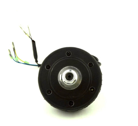4 Inch Brushless Hub Motor For Electric Scooters, 200W Gearless Wheel, 24V 36V Compatible, side view showing connectors and hub details
