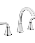 Geist Chrome 8 Inch Widespread Bathroom Sink Faucet For 3 Hole Vanities Push Pop Drain Easy Install Wrench Free Premium Brass