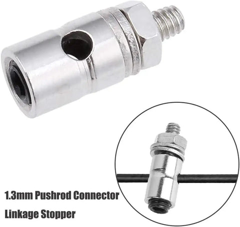 1.3mm pushrod connector linkage stopper for 20 Pcs Adjustable Push Rod Connector Linkage Stopper 1.3mm And 20 Pcs Nylon Control Horns 21x10 Mm And 20 Pcs 1.2 x 210 Mm Z Push Rods Kit For RC Aircraft Boat Replacement DIY Friendly Pro Grade.