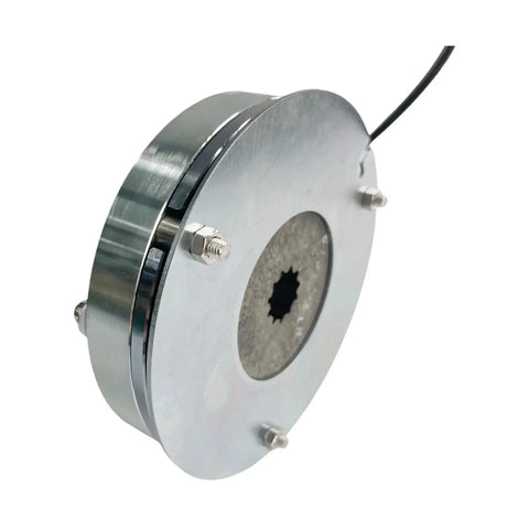 Industrial Grade Heavy Duty Electric Brake Kit Replaces 7024772 for JLG lifts, showing the metallic assembly and hardware details.