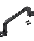 Twist Style Rustic Matte Black Cabinet Pulls For Kitchen Cabinets With 128mm Center To Center 5 Inch Hole Spacing 6 Inch Length Solid Steel