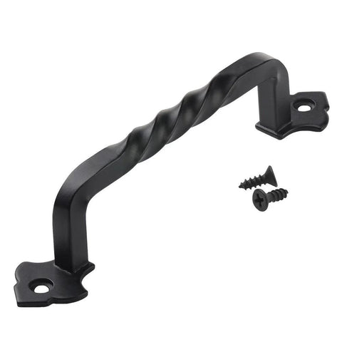Twist Style Rustic Matte Black Cabinet Pulls For Kitchen Cabinets With 128mm Center To Center 5 Inch Hole Spacing 6 Inch Length Solid Steel