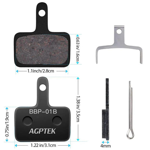 High Performance Mountain Bike Disc Brake Pads With Spring Semi Metallic Copper Fiber And Kevlar For Quiet Grippy Stopping Power Excellent Heat Dissipation And Wear Resistance Compatible With TRP Tektro Shimano Deore Brakes
