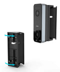 Adjustable 0 To 90 Degree Left And Right Angle Mount For AOSU Video Doorbell Ultra Pro SE Black shown with easy install options