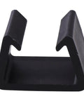 Close-up of Four Pack Plastic Sectional Sofa Clips For Rattan Furniture, Easy To Remove Chair Fasteners, black connector.